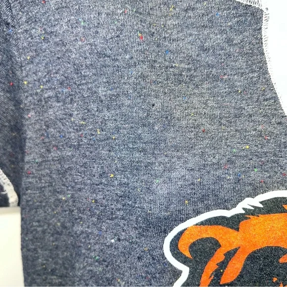 NFL Team Apparel Women's Speckled Chicago Bears Short Sleeve V-Neck T-Shirt-Sz L - Picture 6 of 10